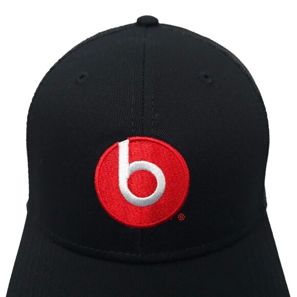 Beats Dr Dre Embroidered Logo Black Mesh Trucker Snapback Hat Cap America - Picture 7 of 13